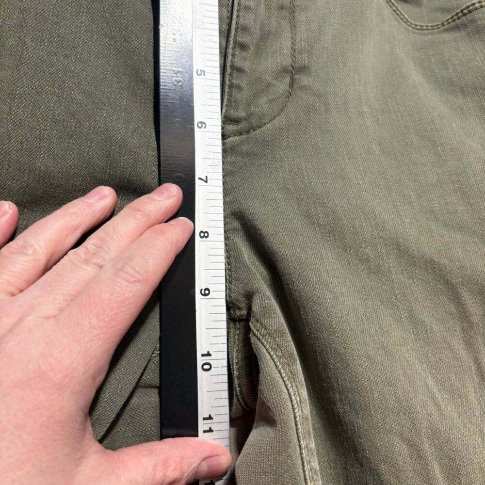 J. Jill Denim Olive Green Authentic Fit Cropped Jean Casual Cuffed Size 10 - Picture 6 of 10
